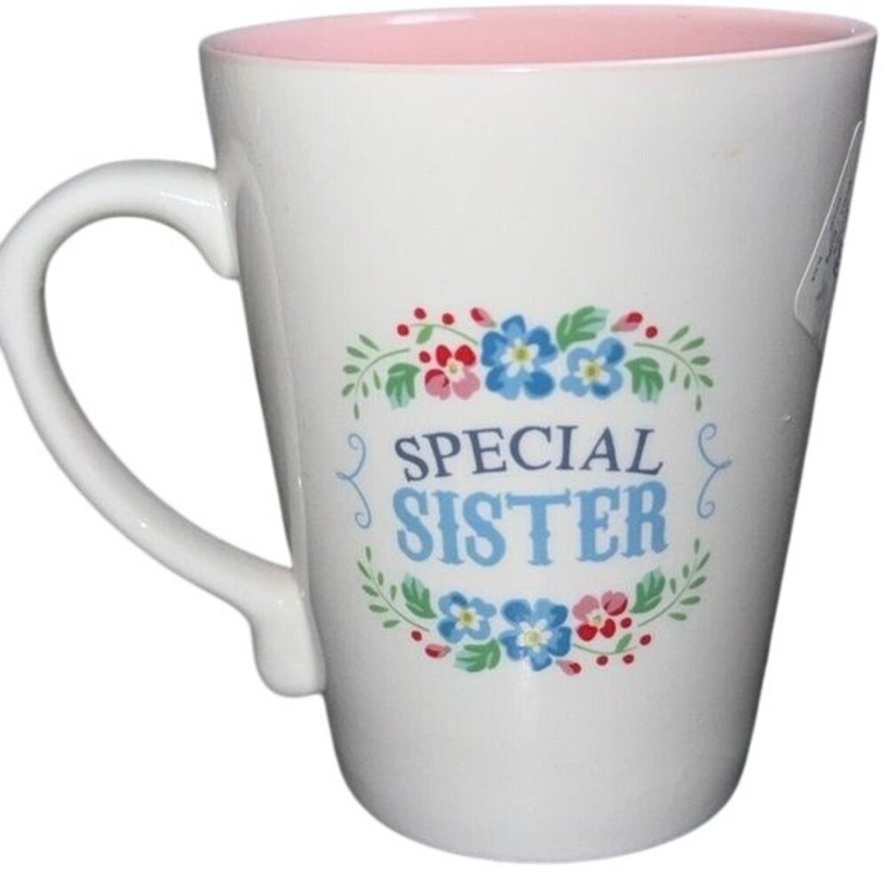 Special Sister Stoneware Mug By History & Heraldry - Floral Design Dishwasher Sa